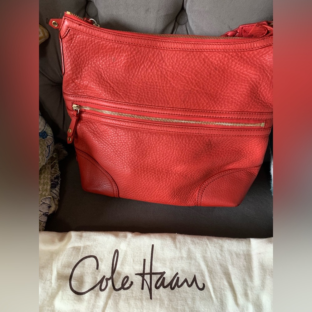 Cole Haan-orange/red bag perfect for fall